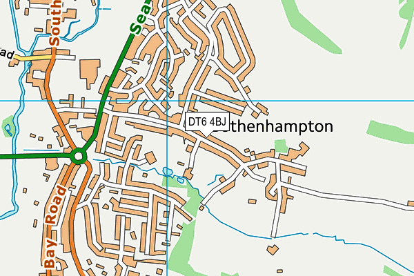 DT6 4BJ map - OS VectorMap District (Ordnance Survey)