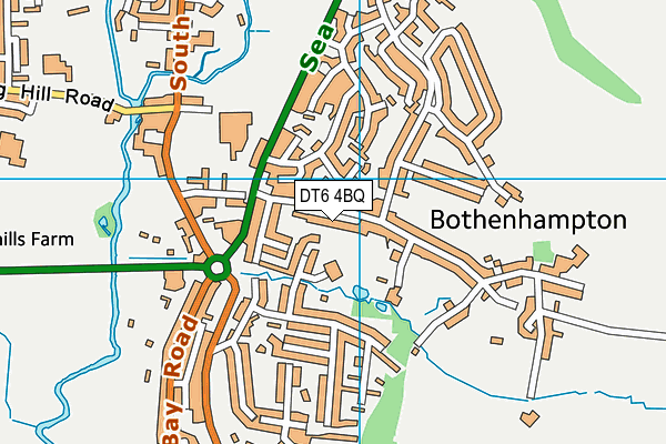 DT6 4BQ map - OS VectorMap District (Ordnance Survey)