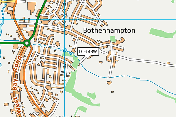 DT6 4BW map - OS VectorMap District (Ordnance Survey)