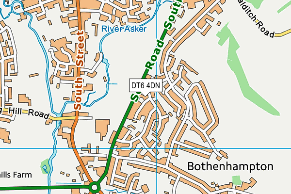 DT6 4DN map - OS VectorMap District (Ordnance Survey)