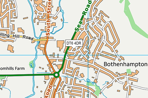 DT6 4DR map - OS VectorMap District (Ordnance Survey)