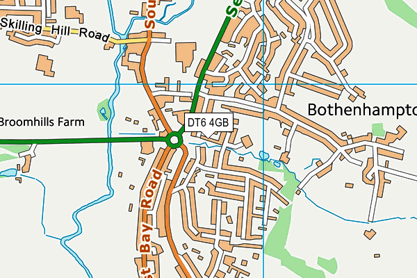 DT6 4GB map - OS VectorMap District (Ordnance Survey)