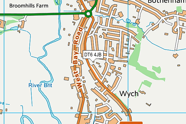 DT6 4JB map - OS VectorMap District (Ordnance Survey)