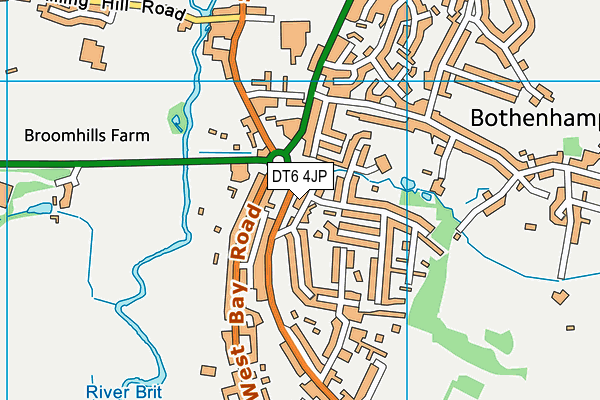 DT6 4JP map - OS VectorMap District (Ordnance Survey)