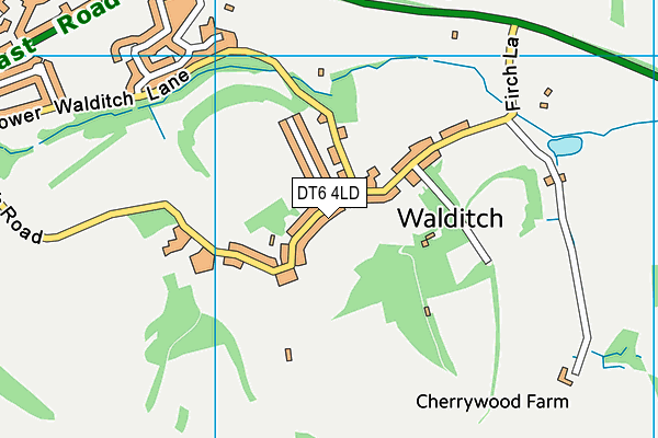 DT6 4LD map - OS VectorMap District (Ordnance Survey)