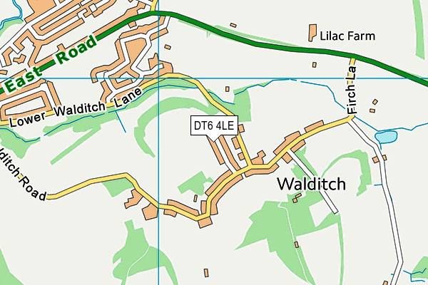 DT6 4LE map - OS VectorMap District (Ordnance Survey)
