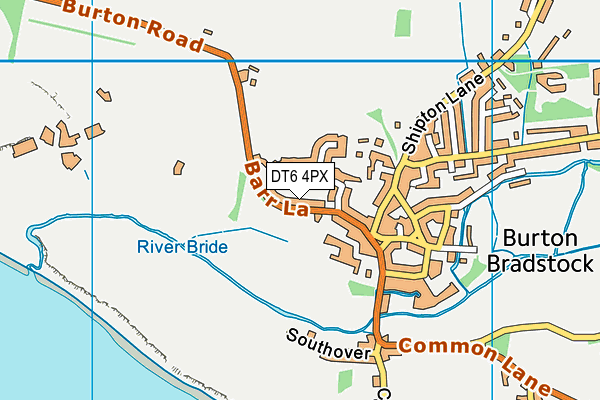 DT6 4PX map - OS VectorMap District (Ordnance Survey)