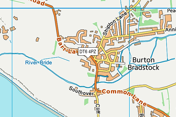 DT6 4PZ map - OS VectorMap District (Ordnance Survey)