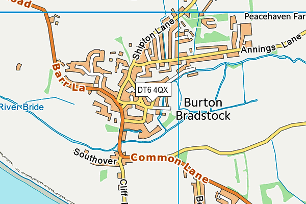 DT6 4QX map - OS VectorMap District (Ordnance Survey)