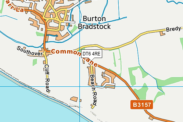 DT6 4RE map - OS VectorMap District (Ordnance Survey)