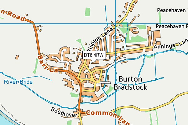 DT6 4RW map - OS VectorMap District (Ordnance Survey)