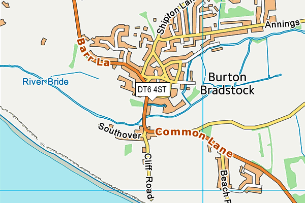 DT6 4ST map - OS VectorMap District (Ordnance Survey)