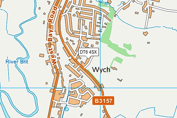 DT6 4SX map - OS VectorMap District (Ordnance Survey)