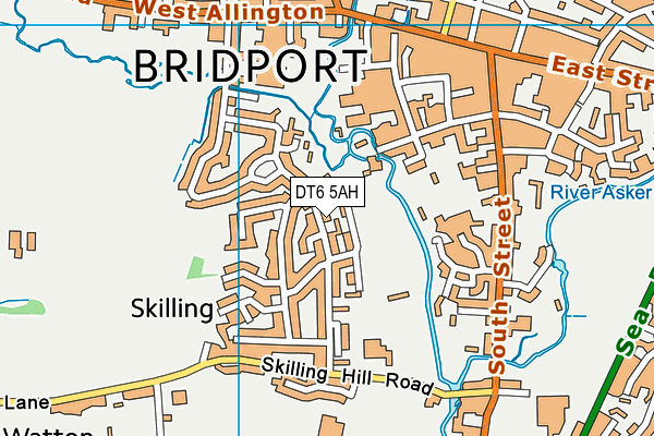 DT6 5AH map - OS VectorMap District (Ordnance Survey)