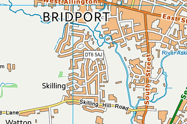 DT6 5AJ map - OS VectorMap District (Ordnance Survey)