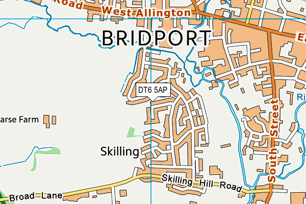 DT6 5AP map - OS VectorMap District (Ordnance Survey)