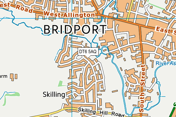 DT6 5AQ map - OS VectorMap District (Ordnance Survey)