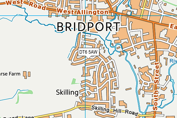 DT6 5AW map - OS VectorMap District (Ordnance Survey)