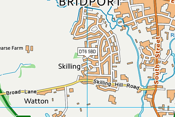 DT6 5BD map - OS VectorMap District (Ordnance Survey)