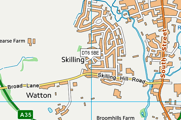 DT6 5BE map - OS VectorMap District (Ordnance Survey)