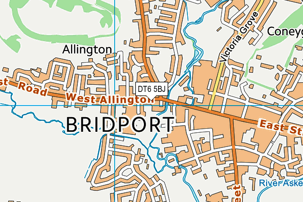 DT6 5BJ map - OS VectorMap District (Ordnance Survey)