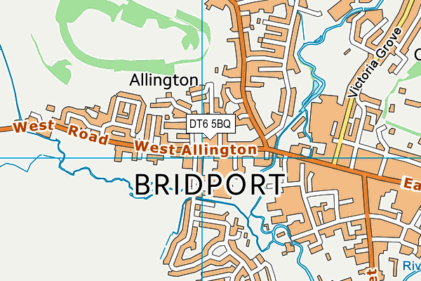 DT6 5BQ map - OS VectorMap District (Ordnance Survey)