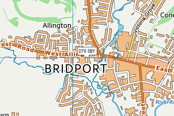 DT6 5BY map - OS VectorMap District (Ordnance Survey)