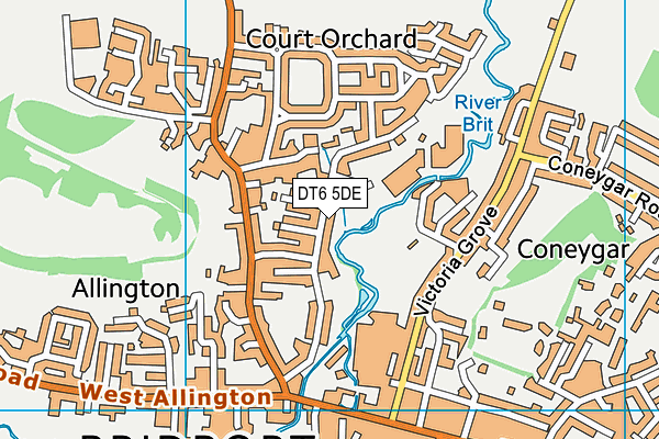 DT6 5DE map - OS VectorMap District (Ordnance Survey)