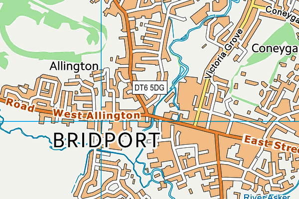 DT6 5DG map - OS VectorMap District (Ordnance Survey)