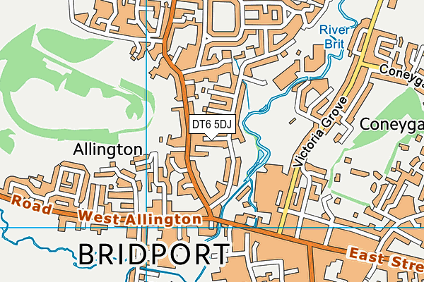 DT6 5DJ map - OS VectorMap District (Ordnance Survey)