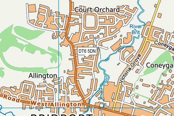 DT6 5DN map - OS VectorMap District (Ordnance Survey)