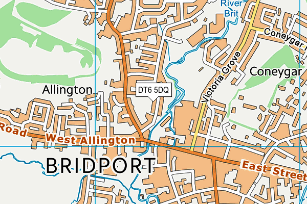 DT6 5DQ map - OS VectorMap District (Ordnance Survey)