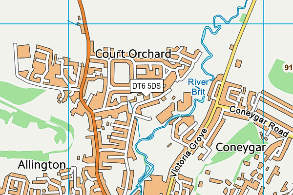 DT6 5DS map - OS VectorMap District (Ordnance Survey)