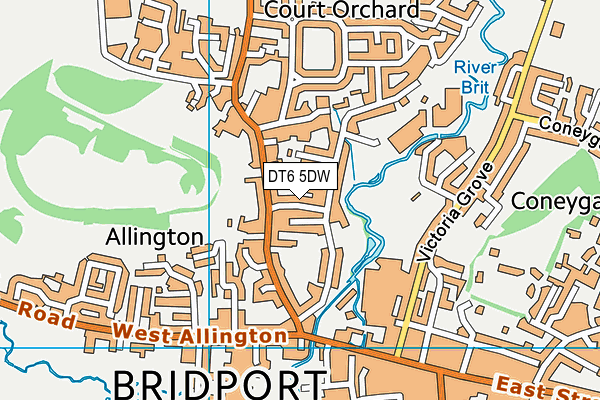 DT6 5DW map - OS VectorMap District (Ordnance Survey)