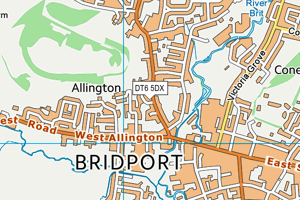 DT6 5DX map - OS VectorMap District (Ordnance Survey)