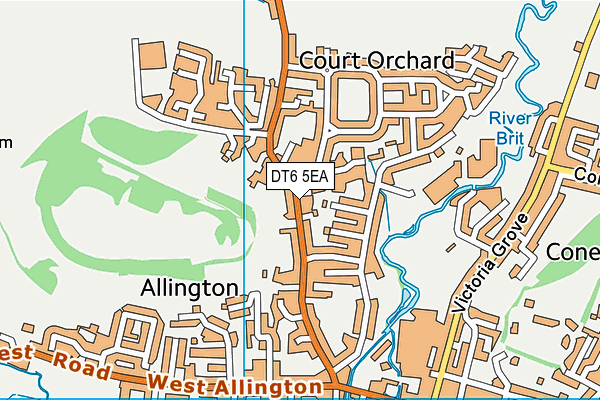 DT6 5EA map - OS VectorMap District (Ordnance Survey)