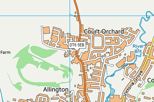 DT6 5EB map - OS VectorMap District (Ordnance Survey)