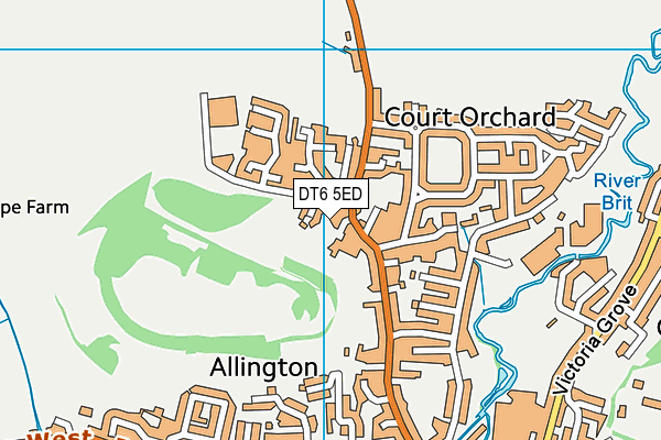 DT6 5ED map - OS VectorMap District (Ordnance Survey)