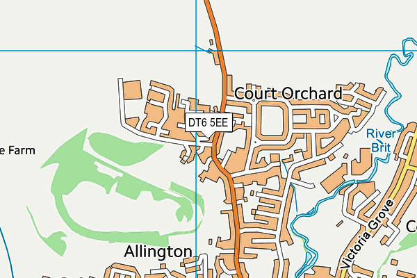 DT6 5EE map - OS VectorMap District (Ordnance Survey)