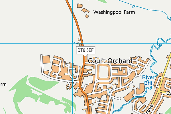 DT6 5EF map - OS VectorMap District (Ordnance Survey)