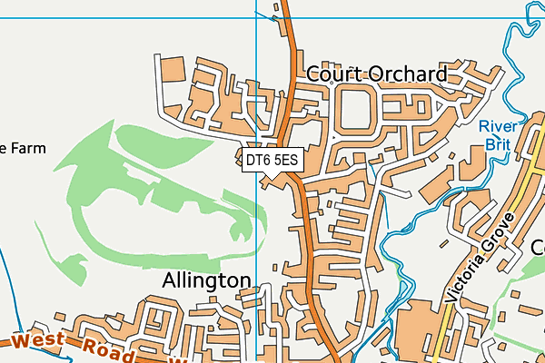 DT6 5ES map - OS VectorMap District (Ordnance Survey)