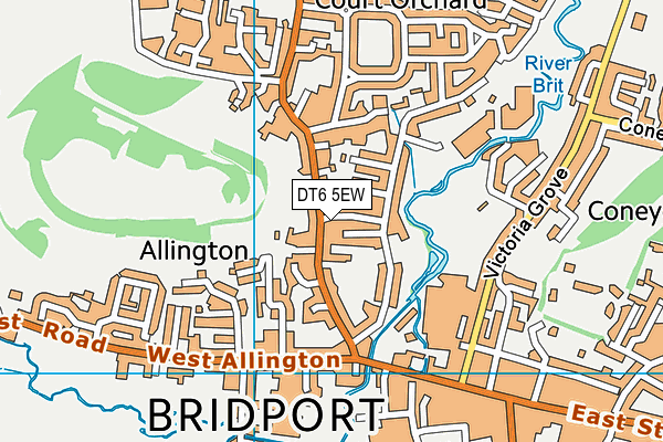 DT6 5EW map - OS VectorMap District (Ordnance Survey)