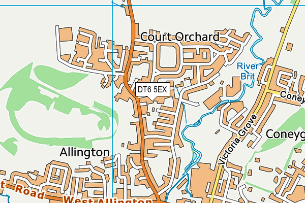 DT6 5EX map - OS VectorMap District (Ordnance Survey)
