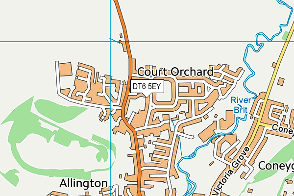 DT6 5EY map - OS VectorMap District (Ordnance Survey)