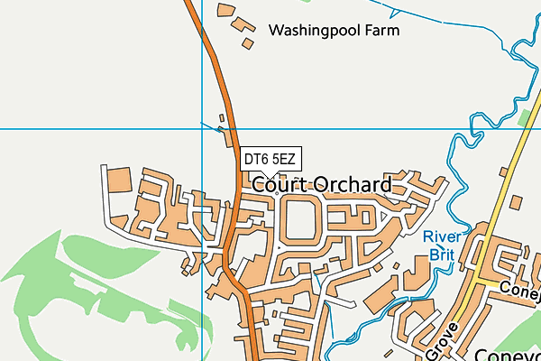 DT6 5EZ map - OS VectorMap District (Ordnance Survey)