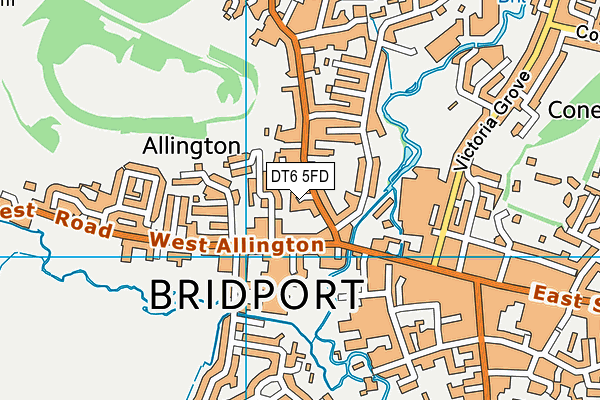 DT6 5FD map - OS VectorMap District (Ordnance Survey)