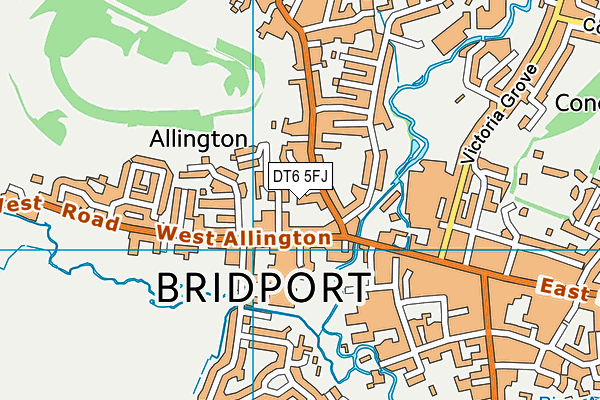 DT6 5FJ map - OS VectorMap District (Ordnance Survey)