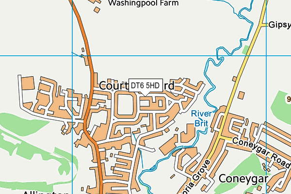 DT6 5HD map - OS VectorMap District (Ordnance Survey)