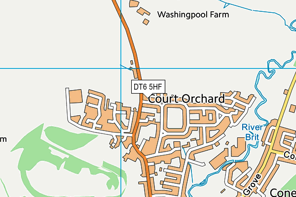 DT6 5HF map - OS VectorMap District (Ordnance Survey)