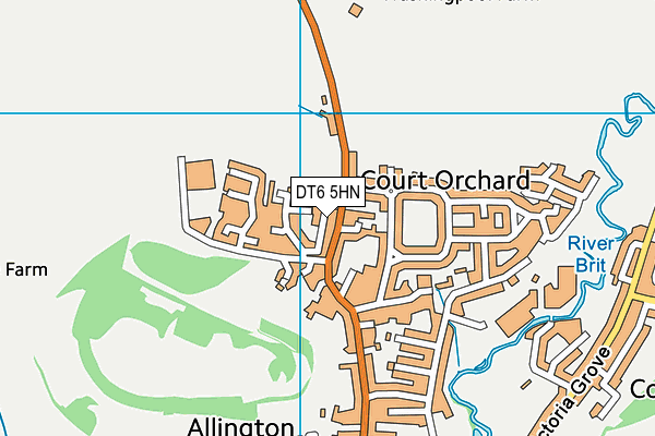 DT6 5HN map - OS VectorMap District (Ordnance Survey)